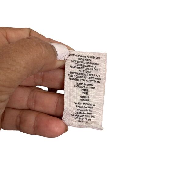 Free People Pink Synergy Cuff Thermal Sweatshirt Laced Details Cuffs Medium M - Picture 10 of 12